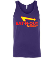 purple eat-n-out bussy in-n-out burger unisex modern cut funny cute gay slang lgbtq gay queer trans transgender pride tank top shirt