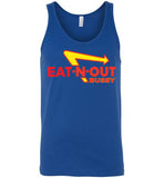 royal blue eat-n-out bussy in-n-out burger unisex modern cut funny cute gay slang lgbtq gay queer trans transgender pride tank top shirt