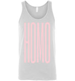 white sexy homo big pink lettering funny cute gay slang lgbtq gay trans transgender pride tank top shirt