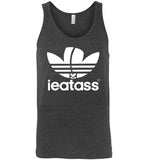 heather grey sexy slim modern cut i eat ass adidas logo cute gay slang lgbtq gay trans transgender pride shirt tank top